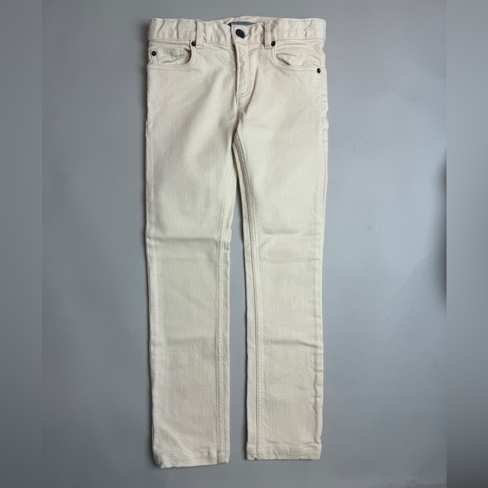 Cream Straight-Leg Chinos
